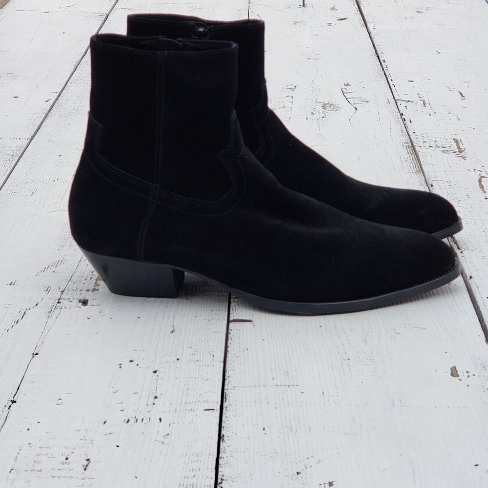 Civil Regime Black Suede Leather Chelsea Boots Mens Sz 7 Womens 8.5 / 39